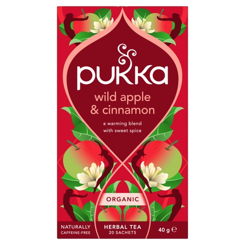 Pukka Wild Apple & Cinnamon with Ginger Teabags