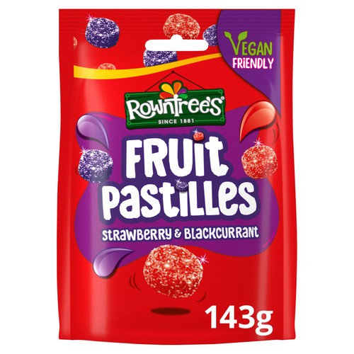 Rowntree's Fruit Pastilles Strawberry & Blackcurrant Sweets Sharing Bag thumbnail 2