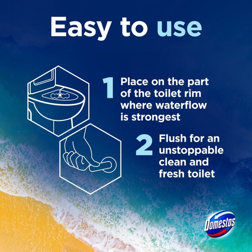 Domestos Power 5 Toilet Rim Block Ocean thumbnail 8