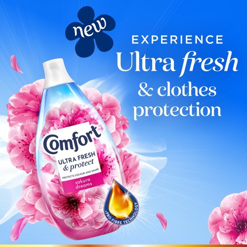 Comfort Ultra Fresh & Protect Fabric Conditioner Sakura Dreams 58 Wash thumbnail 3