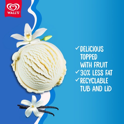 Wall's Soft Scoop Vanilla Light Ice Cream Tub thumbnail 2