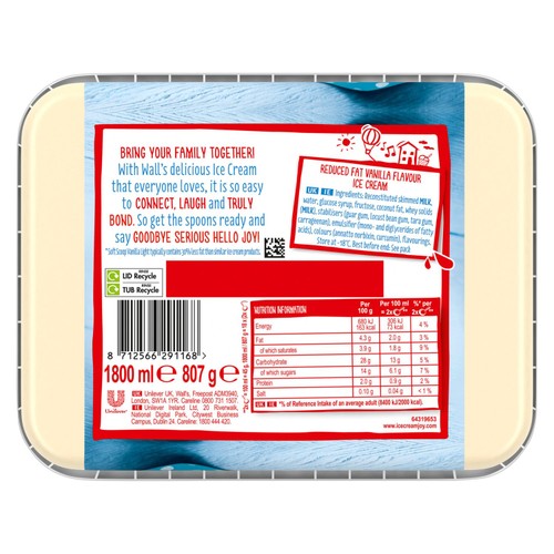 Wall's Soft Scoop Vanilla Light Ice Cream Tub thumbnail 4