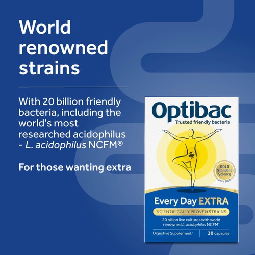 Optibac Probiotics Every Day EXTRA - 90 Capsules  thumbnail 3