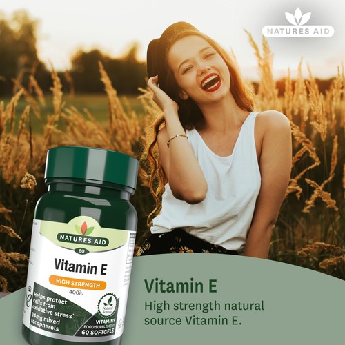 Natures Aid Vitamin E Supplement Soft Gels 400iu  thumbnail 2