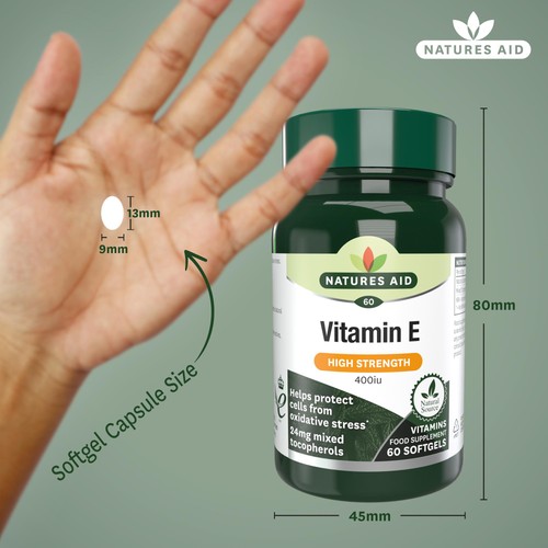 Natures Aid Vitamin E Supplement Soft Gels 400iu  thumbnail 3