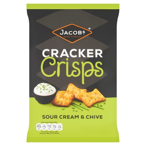 Jacob's Cracker Crisps Sour Cream & Chive Snacks Sharing Bag