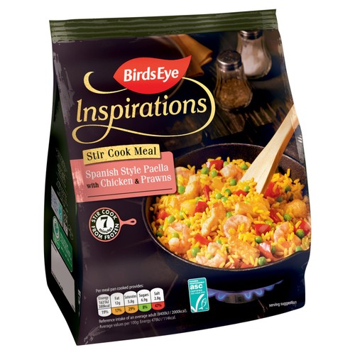 Birds Eye Stir Cook Meal Spanish-Style Paella with Chicken & Prawns