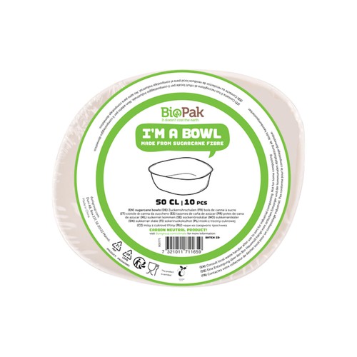 White Bagasse 14cm Party Bowls