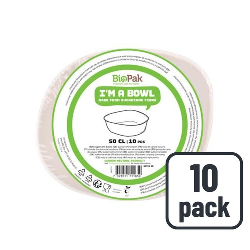White Bagasse 14cm Party Bowls thumbnail 2