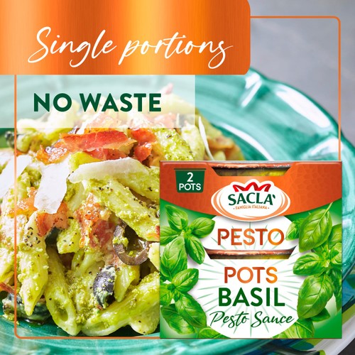 Sacla' Classic Basil Pesto Pots thumbnail 2