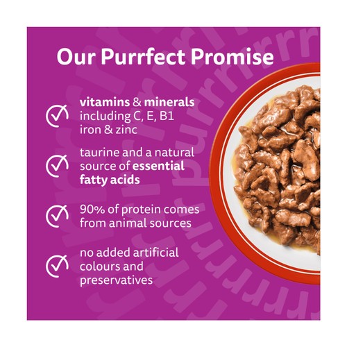 Whiskas 1+ Adult Wet Cat Food Pouches Meaty Meals in Gravy thumbnail 2