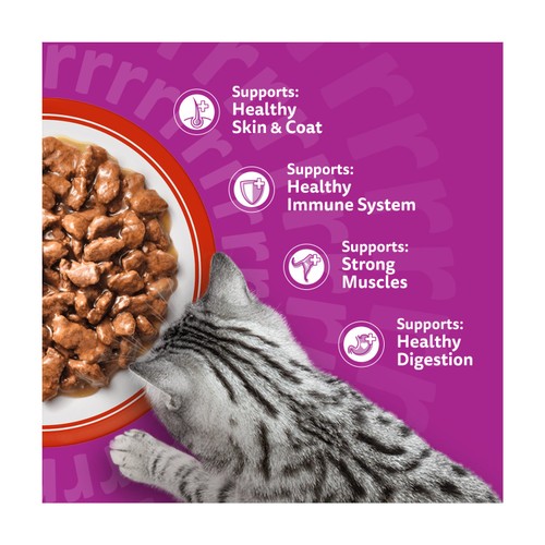 Whiskas 1+ Adult Wet Cat Food Pouches Meaty Meals in Gravy thumbnail 4