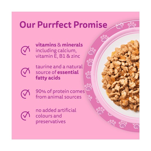 Whiskas Kitten Poultry Feasts Wet Cat Food Pouches in Jelly thumbnail 2