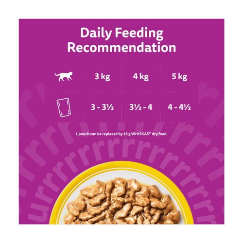 Whiskas 7+ Senior Wet Cat Food Pouches Poultry Feasts in Gravy thumbnail 5
