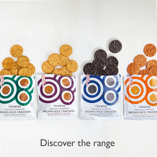 Clearspring Organic Black Sesame Brown Rice Crackers thumbnail 4