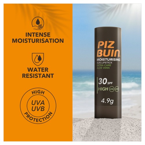 Piz Buin Moisturising Sun Lipstick SPF30 with Aloe Vera thumbnail 2