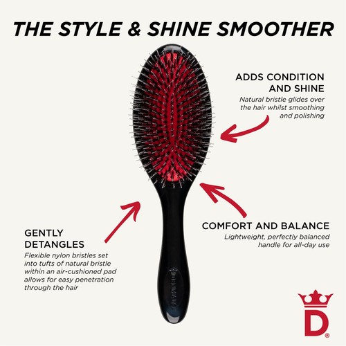 Denman Cushion Brush Bristle & Nylon, Medium thumbnail 7