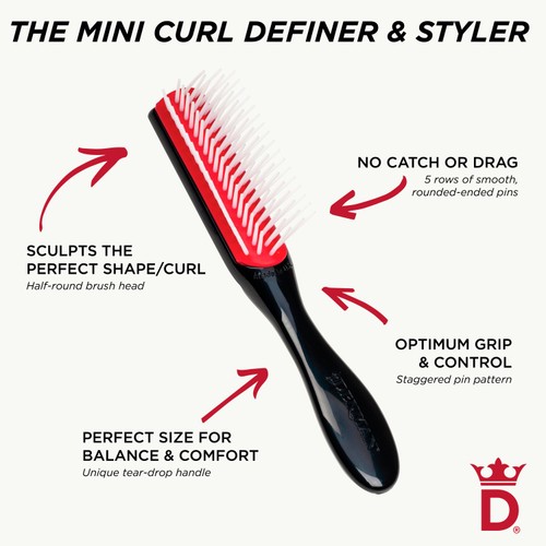 Denman Classic Hair Styling Brush, Handbag thumbnail 4