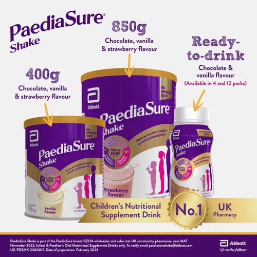 PaediaSure Shake Chocolate Nutritional Supplement Powder, 1-10 Yrs thumbnail 6
