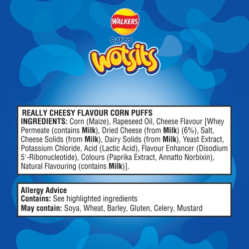 Walkers Wotsits Really Cheesy Multipack Snacks Crisps 20 x 16.5g thumbnail 3