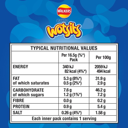 Walkers Wotsits Really Cheesy Multipack Snacks Crisps 20 x 16.5g thumbnail 4