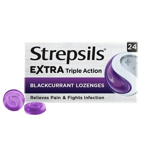 Strepsils Extra Blackcurrent Sore Throat Lozenges