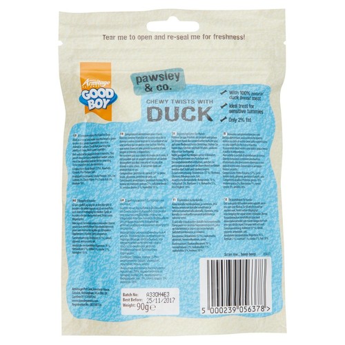 Good Boy Chewy Twists with Duck Dog Treats thumbnail 2
