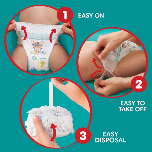 Pampers Baby-Dry Nappy Pants, Size 5 (12-17kg) Essential Pack thumbnail 6