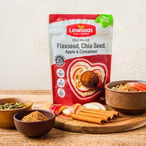 Linwoods Milled Flax, Chia Seeds, Apple & Cinnamon thumbnail 2