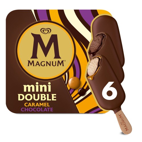 Magnum Mini Double Chocolate & Double Caramel Ice Cream Sticks thumbnail 2