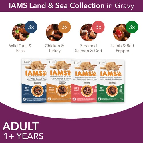 Iams Delights Adult Land & Sea Collection in Gravy Multipack thumbnail 2