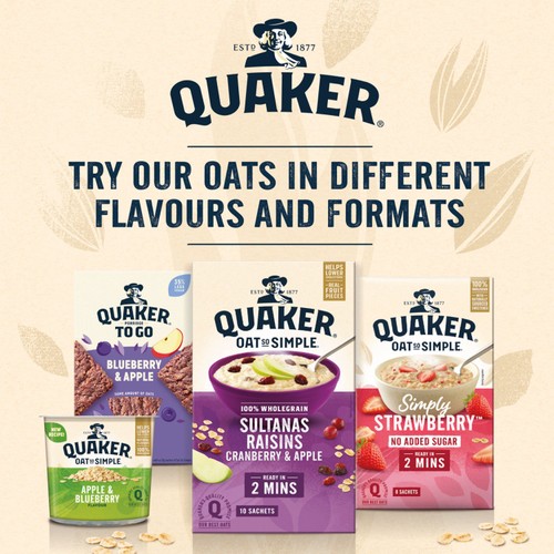 Quaker Oat So Simple Sultanas & Raisins Fruit Porridge Sachets Cereal thumbnail 3