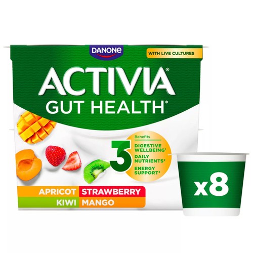 Activia Mango Strawberry Kiwi & Apricot Multipack Fruit Yoghurt