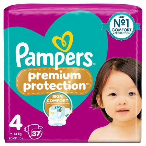 Pampers Premium Protection Nappies, Size 4 (9-14kg) Essential Pack thumbnail 2