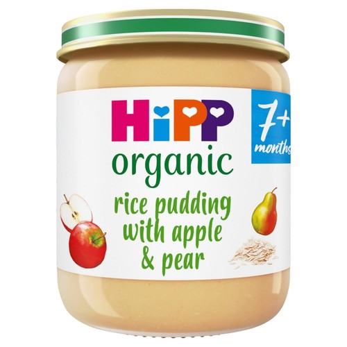 HiPP Organic Rice Pudding with Apple & Pear Baby Food Jar 7+ months