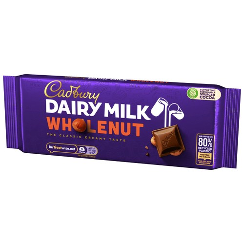 Cadbury Dairy Milk Whole Nut Chocolate Bar thumbnail 2