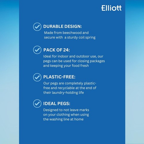 Elliotts Beech Wood Dolly Pegs thumbnail 2