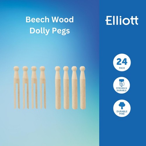 Elliotts Beech Wood Dolly Pegs thumbnail 3