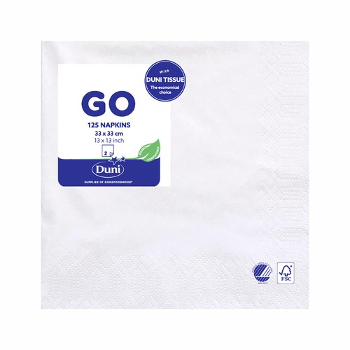 White Compostable Paper Napkins thumbnail 2