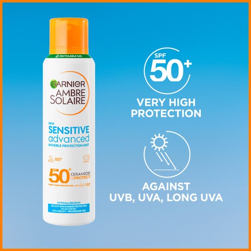 Ambre Solaire SPF 50+ Sensitive Dry Mist Sun Cream Spray thumbnail 6