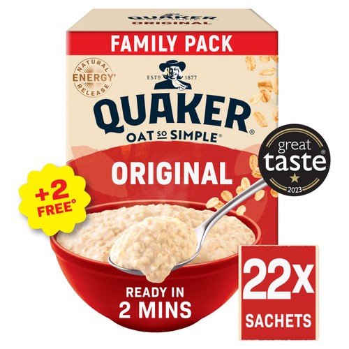 Quaker Oat So Simple Family Pack Original Porridge Sachets Cereal