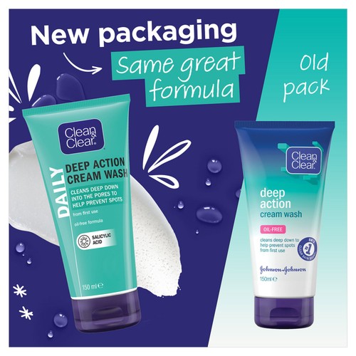 Clean & Clear Deep Action Oil Free Cream Face Wash thumbnail 2