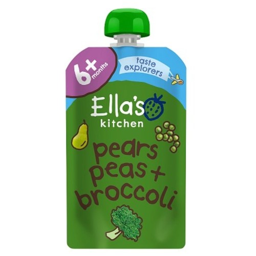 Ella's Kitchen Pears, Peas & Broccoli Baby Food Pouch 4+ Months