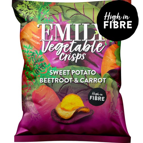 EMILY Veg Crisps Rainbow Roots Sweet Potato, Carrot & Beetroot  thumbnail 2