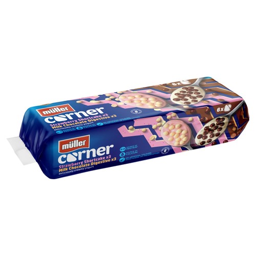 Muller Corner Chocolate Digestive & Strawberry Shortcake Yogurts  thumbnail 3