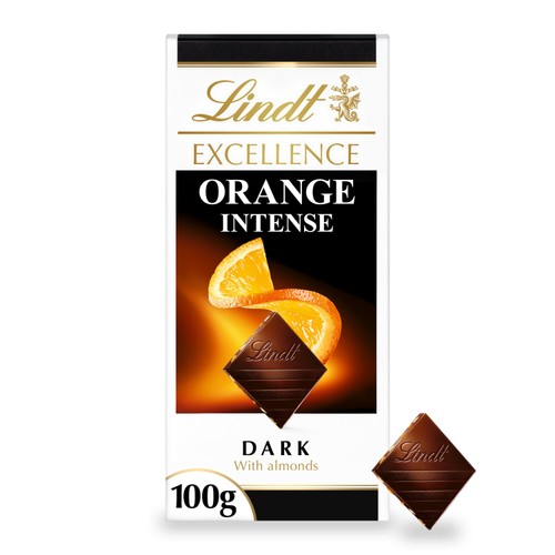 Lindt Excellence Dark Orange Chocolate Bar thumbnail 3