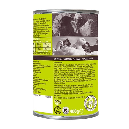 AATU Adult Duck & Turkey Wet Dog Food Tins thumbnail 4