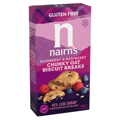 Nairn's Gluten Free Oats, Blueberry & Raspberry Chunky Biscuit Breaks thumbnail 2