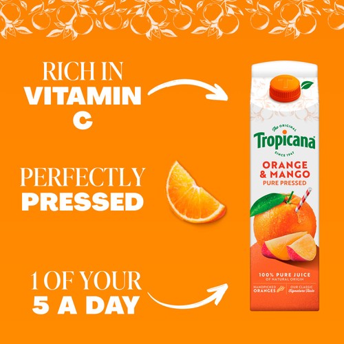 Tropicana Pure Orange & Mango Fruit Juice thumbnail 2