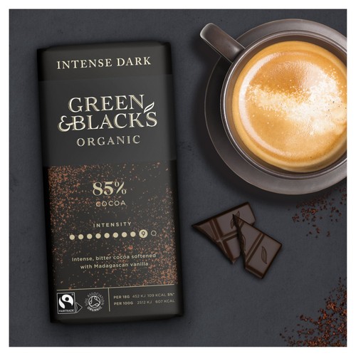 Green & Black's Organic 85% Dark Chocolate Bar thumbnail 2